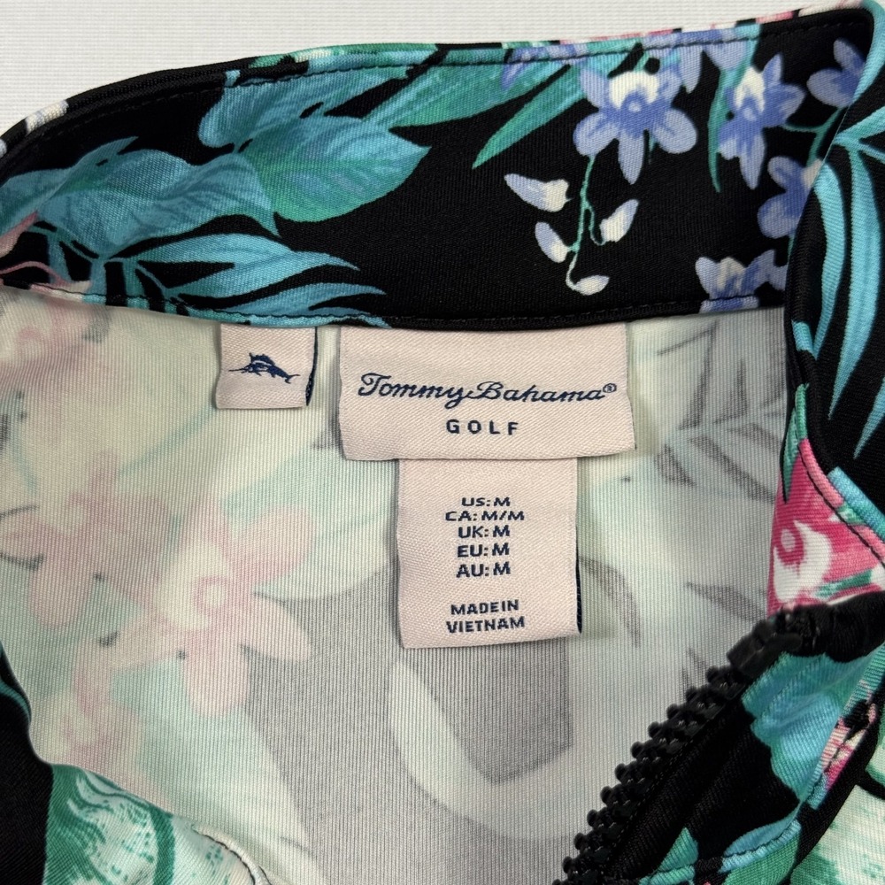 Tommy Bahama Golf 1/4 Zip Hawaiian Floral Dress Tropical Multicolor Women Medium - Picture 2 of 13